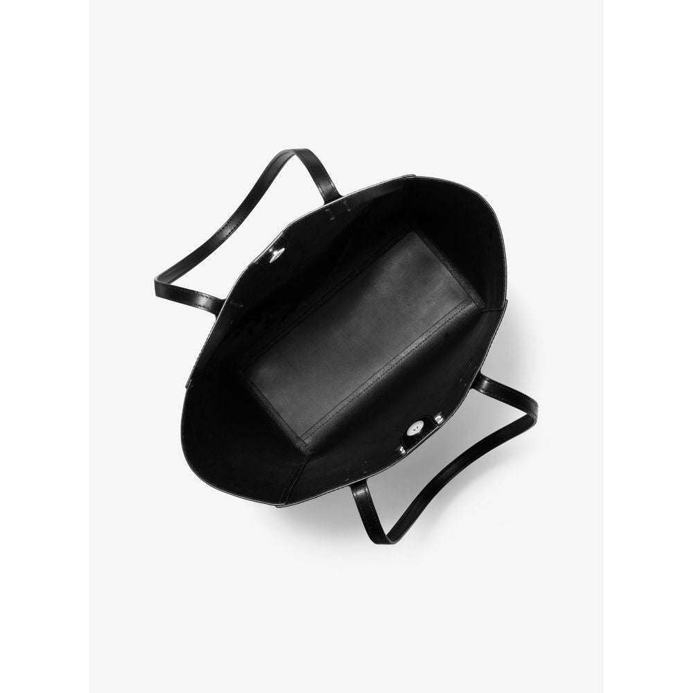 Black Leather Tote Bag