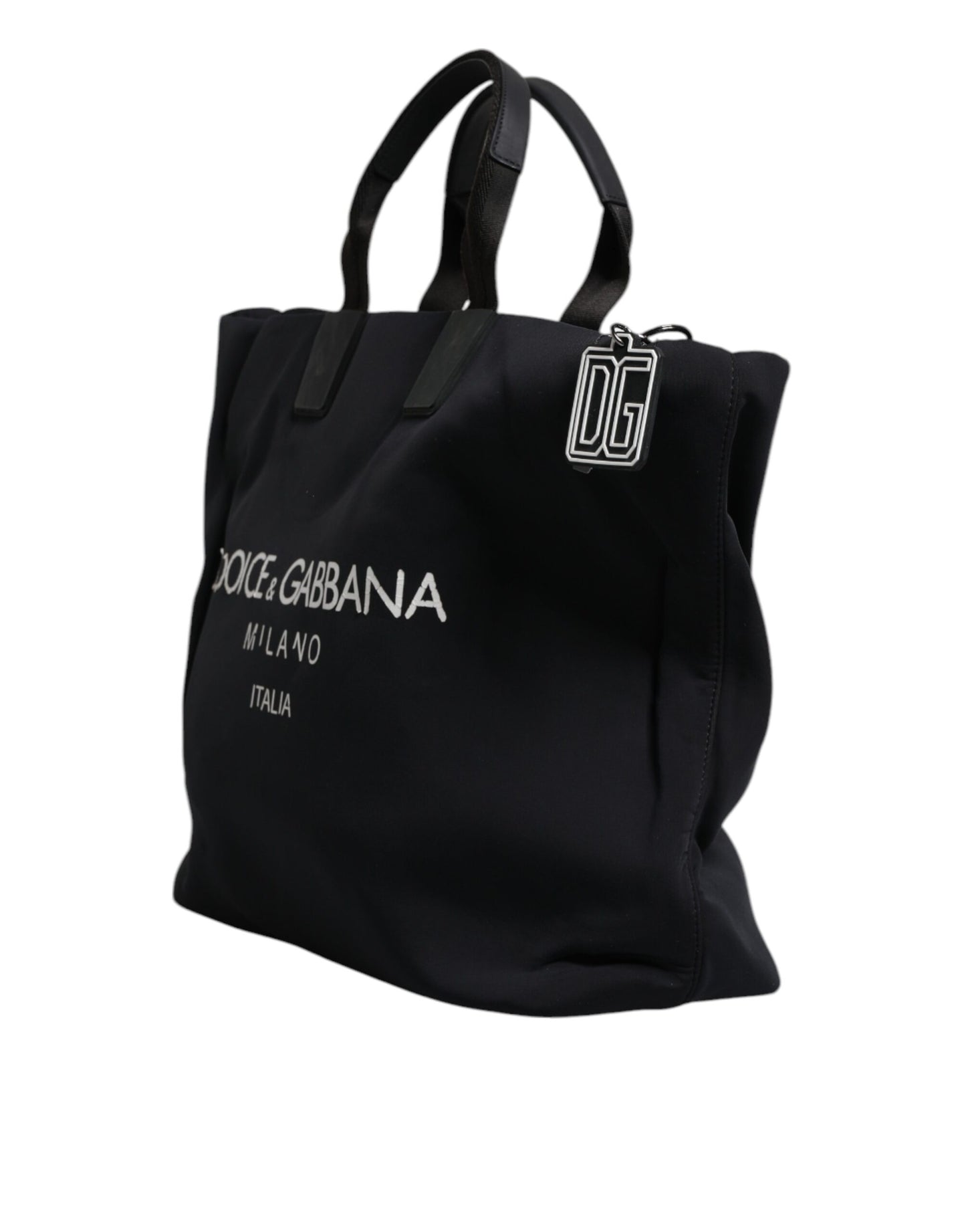 D&G Sac fourre-tout en toile noire avec logo DG pour femme