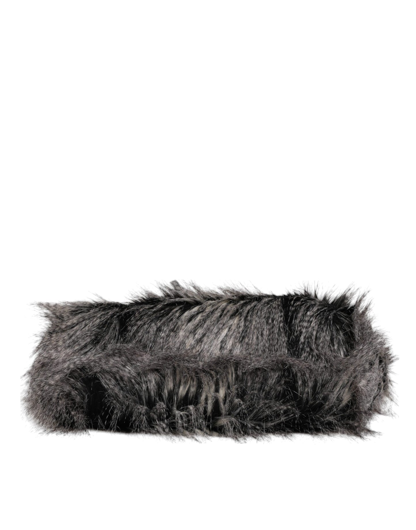 D&G Sac fourre-tout surdimensionné en fausse fourrure noire