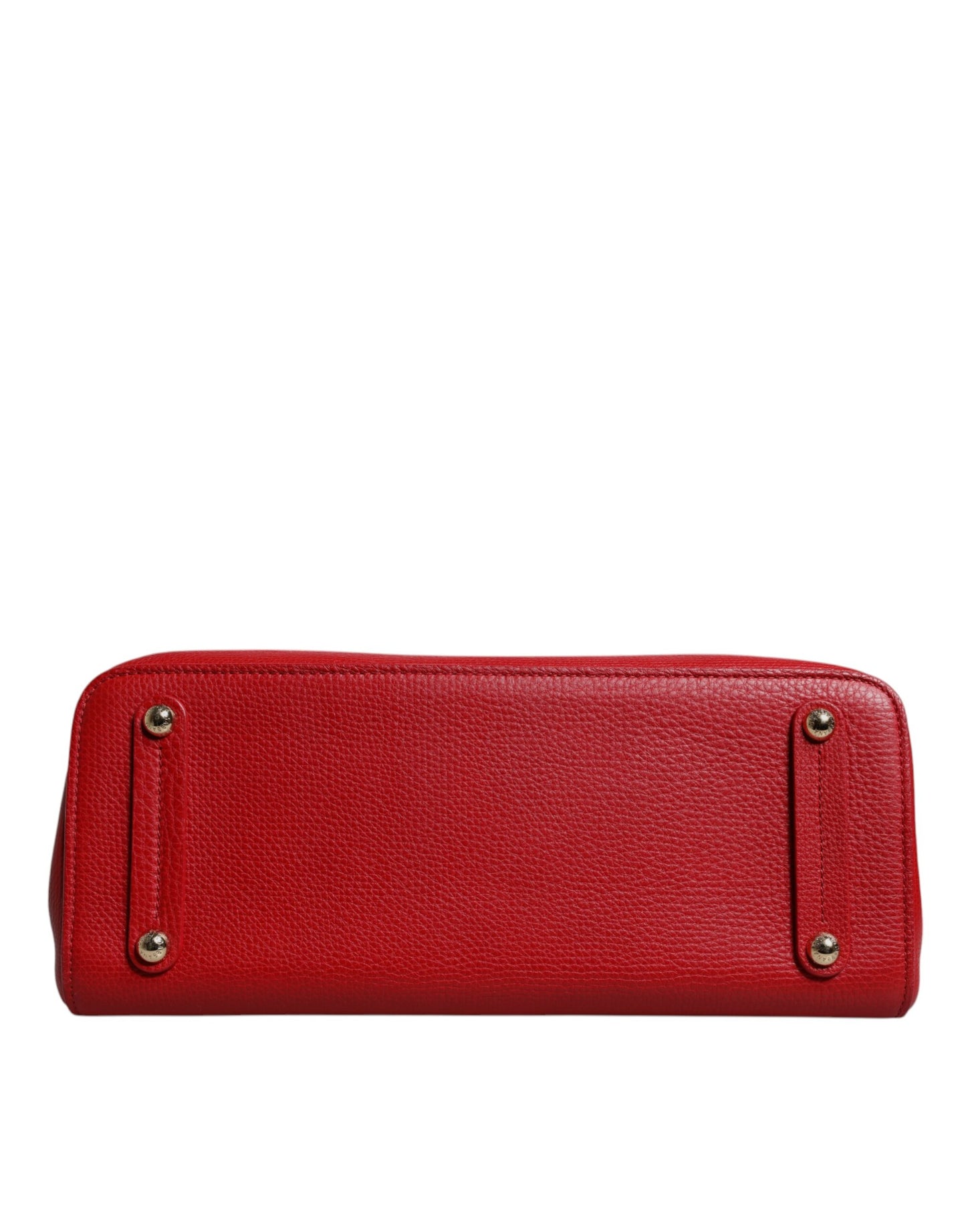 D&G Sac à main en cuir de veau rouge avec plaque logo