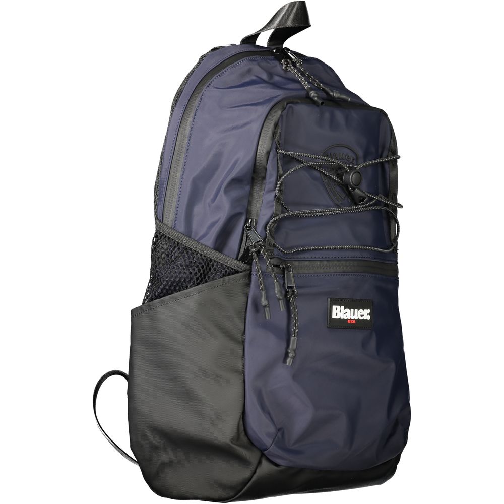 Blue Polyester Mens Backpack