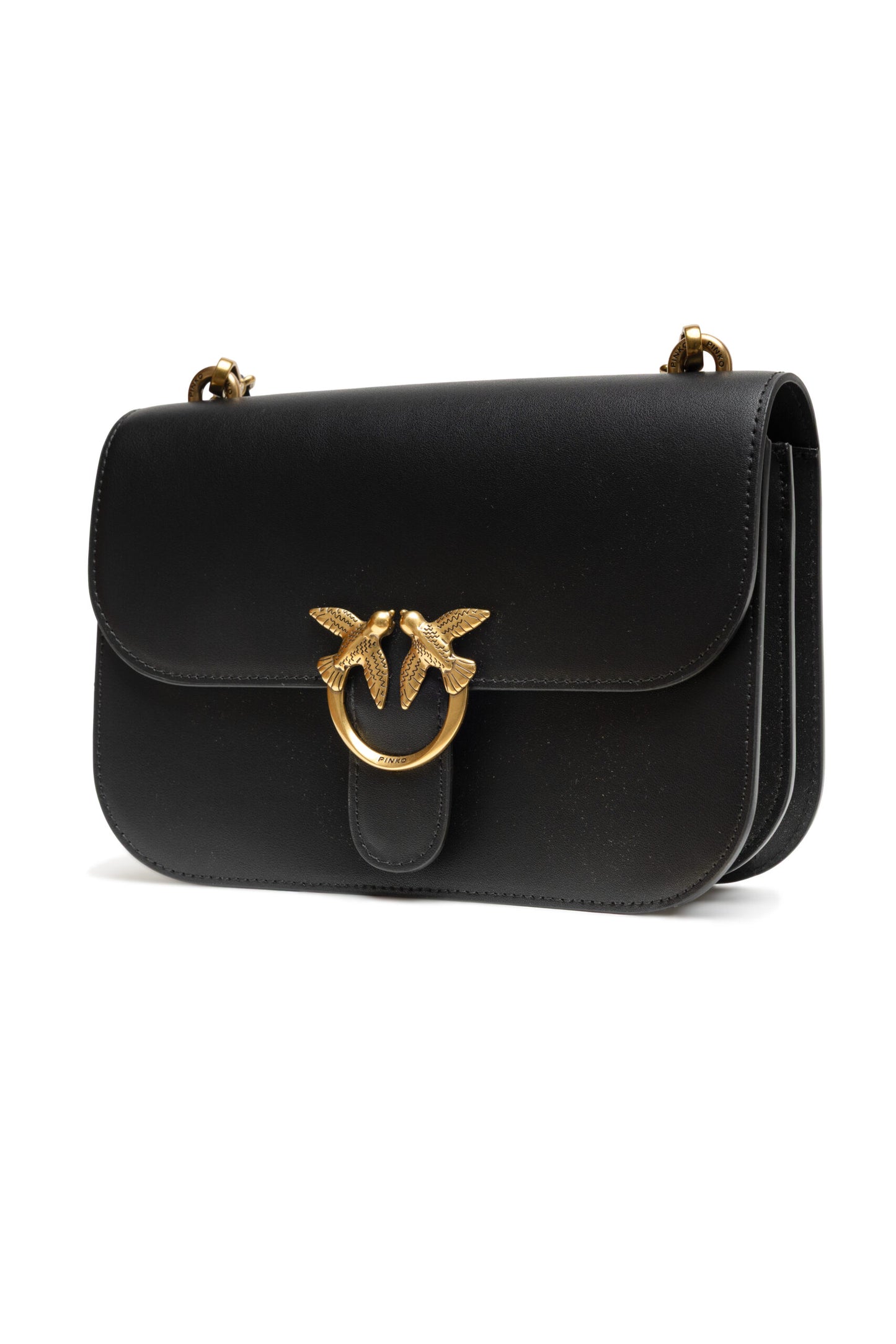 Sac bandoulière Love Bell Classic en cuir noir