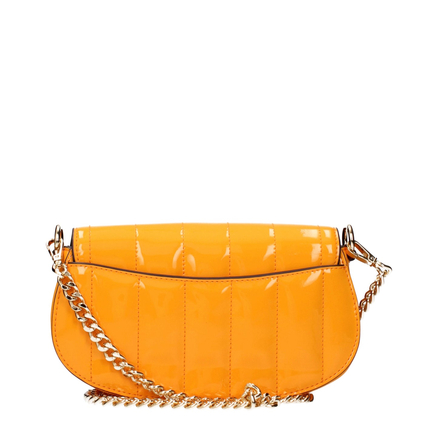 Orange Leather Crossbody Bag