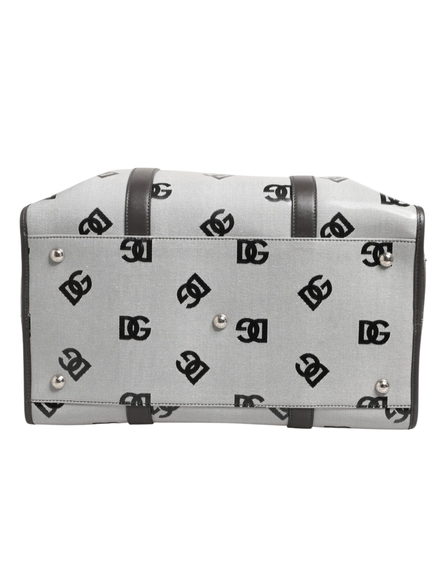 White DG Logo Pet Carrier Logo Plaque Top Handle Bag