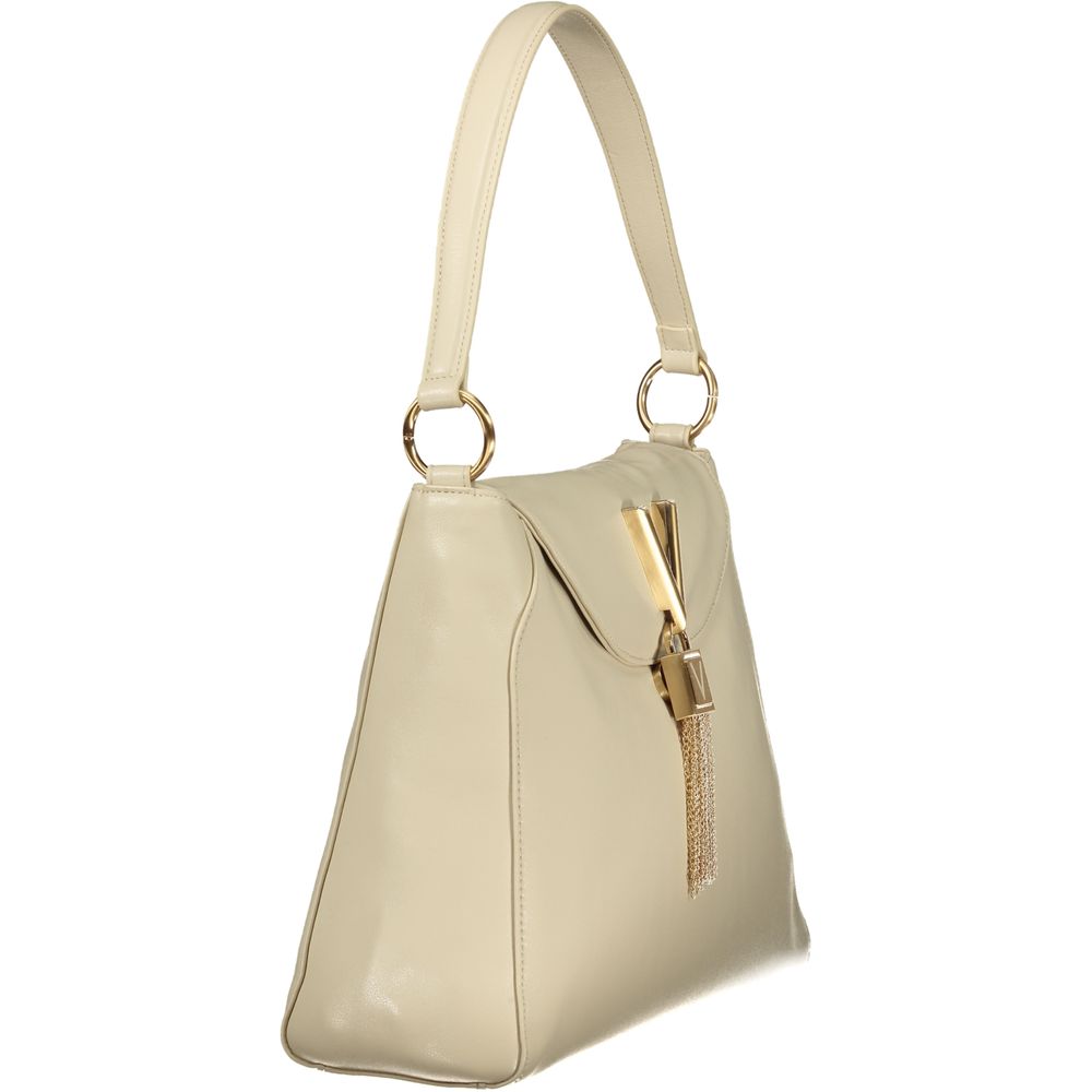 Beige Polyurethane Women Shoulder Bag