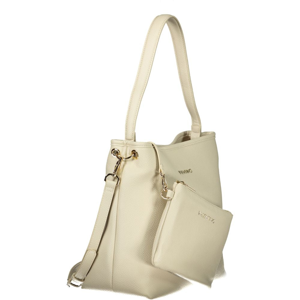 Beige Polyurethane Women Shoulder Bag