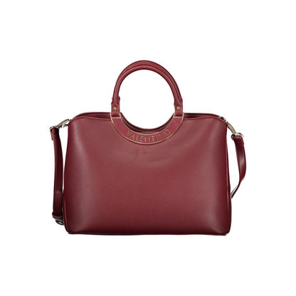 Red Polyurethane Women Handbag