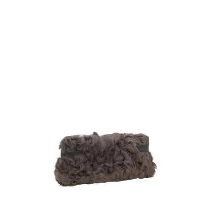 Brown Fur Clutch Bag
