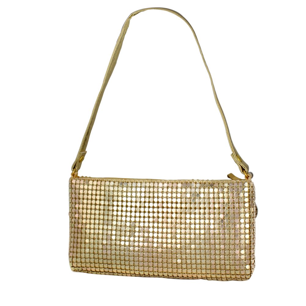 Gold Synthetic Handbag