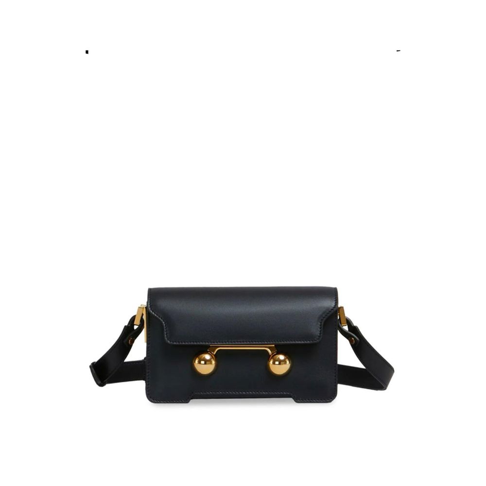 Black Calfskin Crossbody Bag