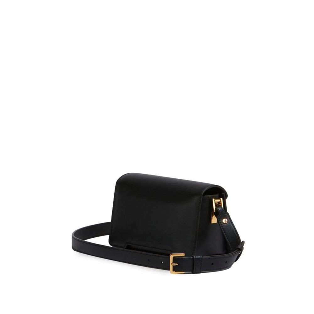 Black Calfskin Crossbody Bag