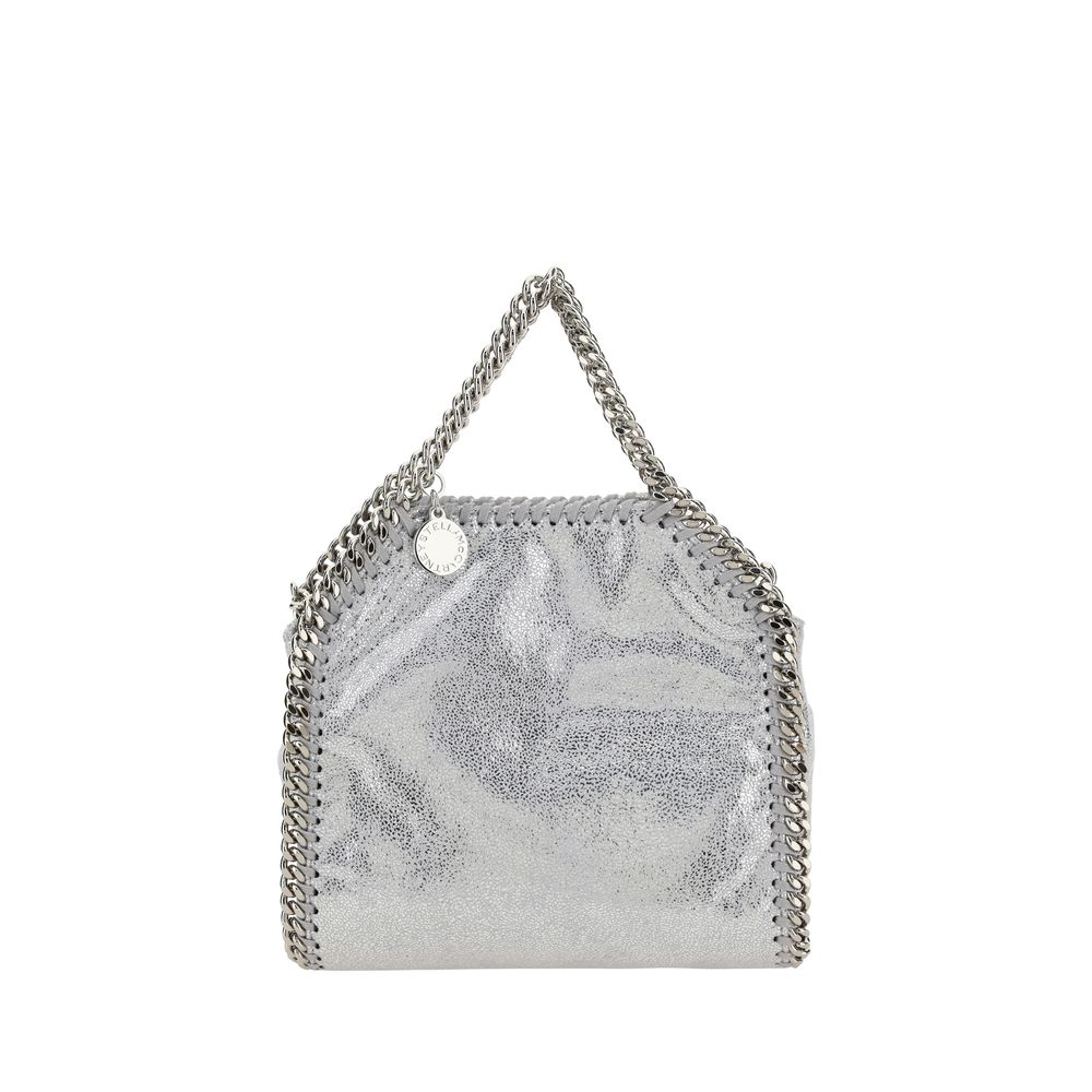 Silver Polyester Shoulder Bag
