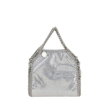 Silver Polyester Shoulder Bag