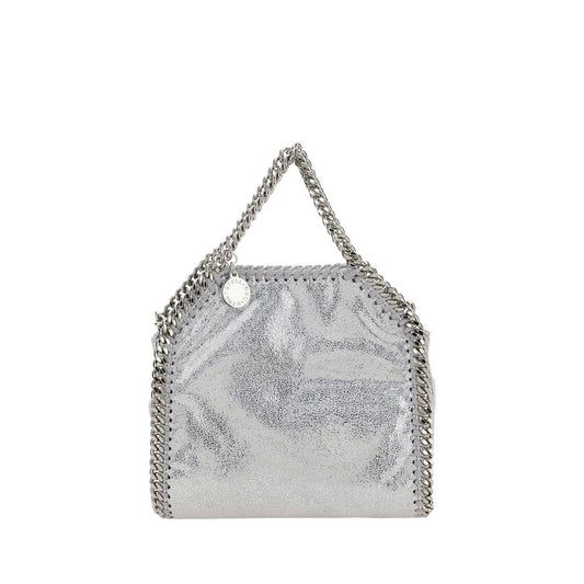 Silver Polyester Shoulder Bag
