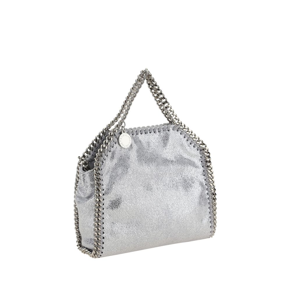 Silver Polyester Shoulder Bag