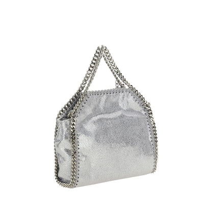 Silver Polyester Shoulder Bag