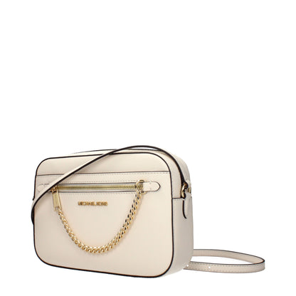 Beige Leather Crossbody Bag