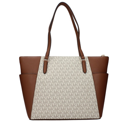 Beige Leather Shoulder Bag