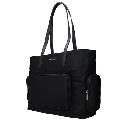 Black Fabric Shoulder Bag