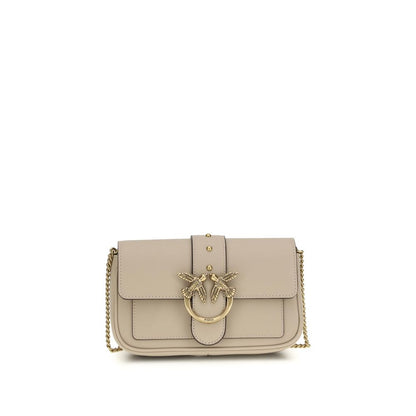 Beige Calf Leather Bos Taurus Shoulder Bag