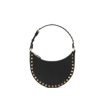 Black Calfskin Shoulder Bag