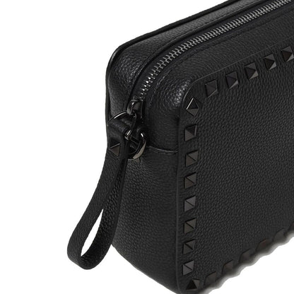 Black Calfskin Shoulder Bag