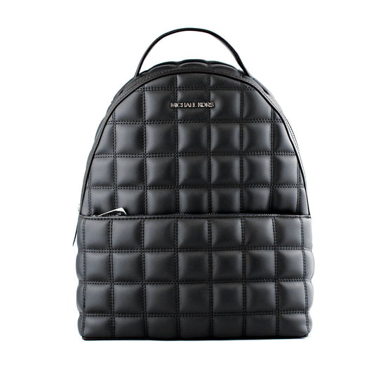 Black Artificial Leather Backpack