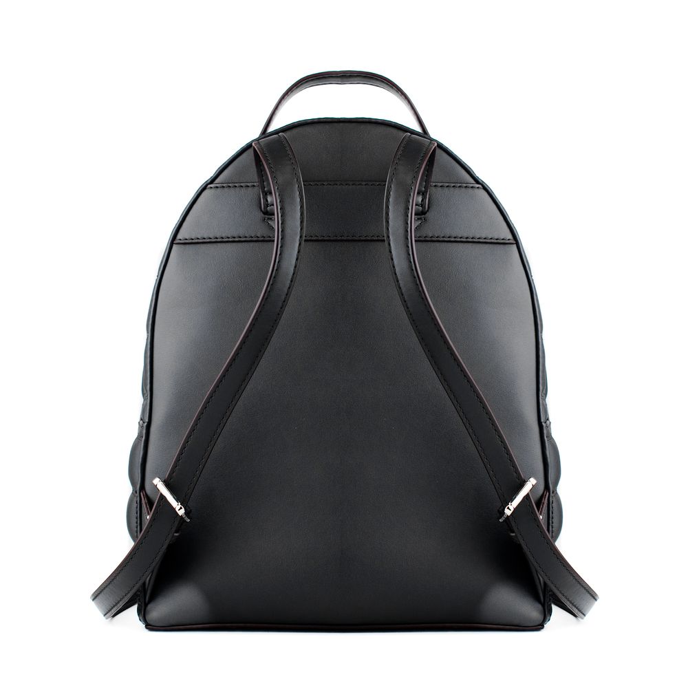 Black Artificial Leather Backpack