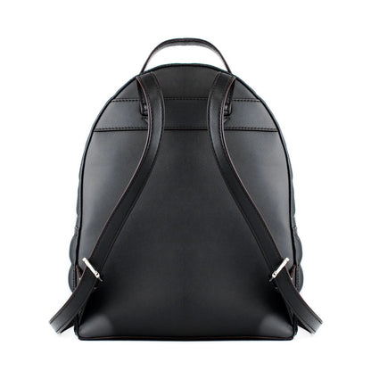 Black Artificial Leather Backpack