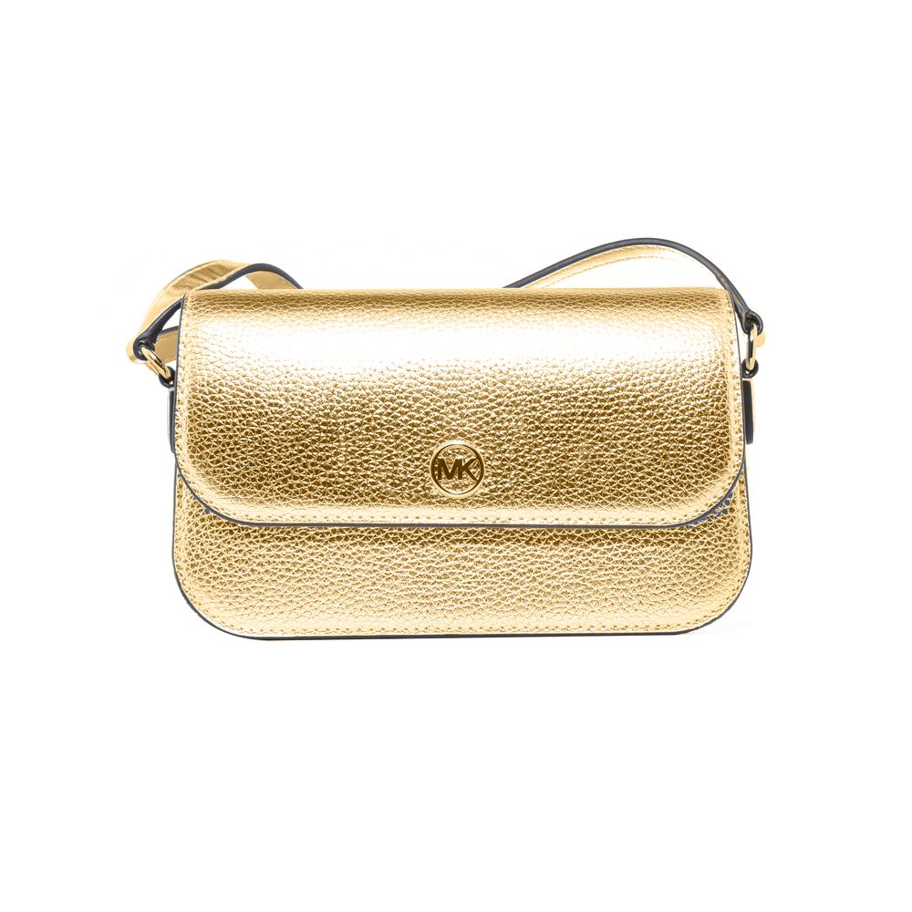 Gold Leather Crossbody Bag