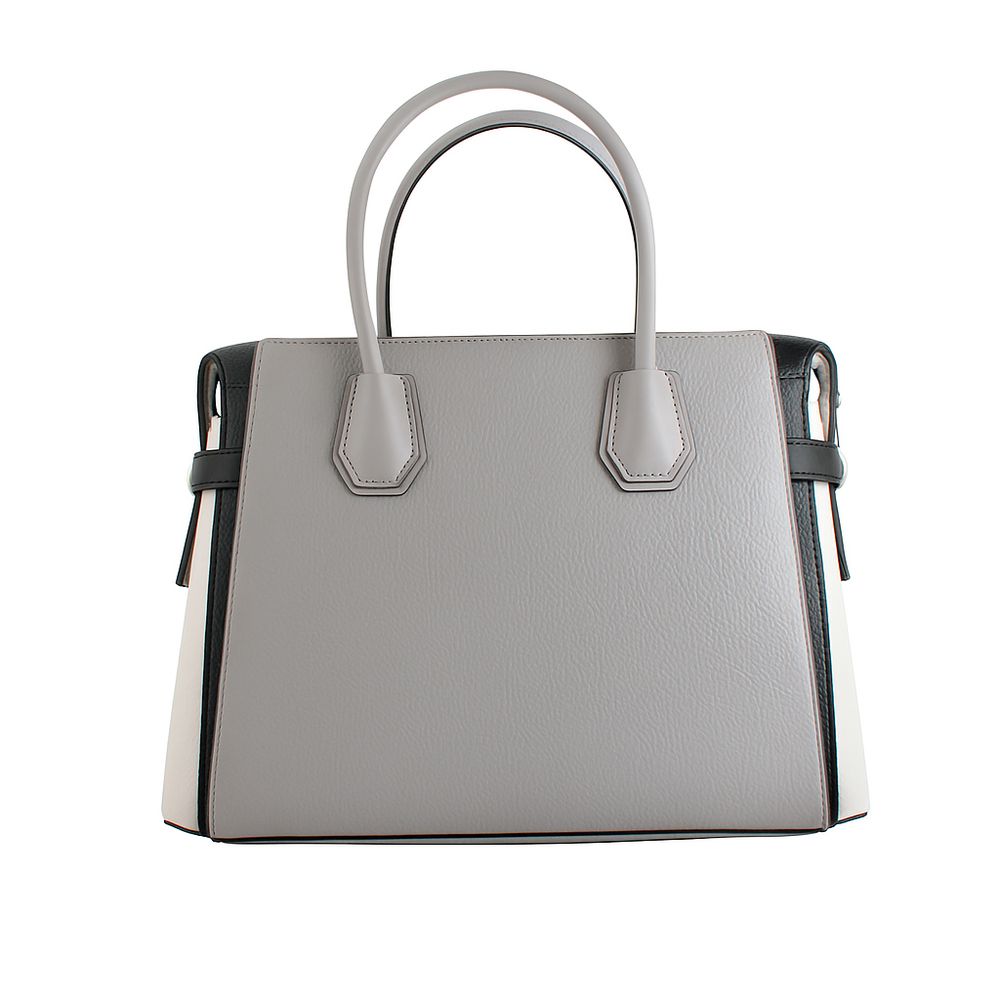 Gray Leather Handbag