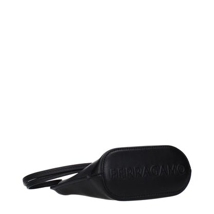 Black Leather Clutch Bag
