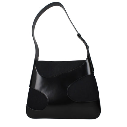 Black Fabric Shoulder Bag