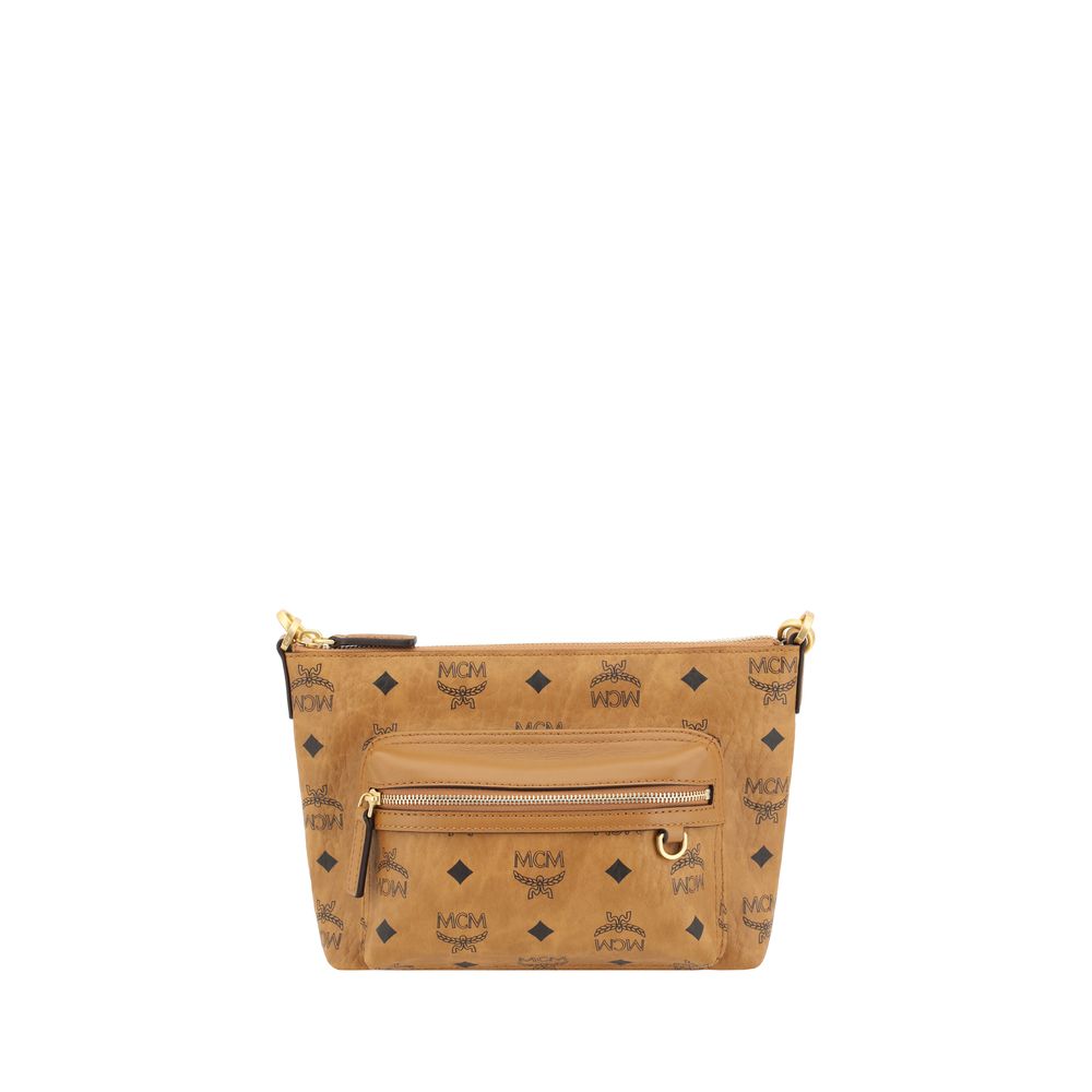 Brown Polyethylene Shoulder Bag