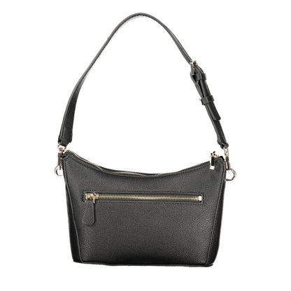 Black Polyurethane Women Handbag
