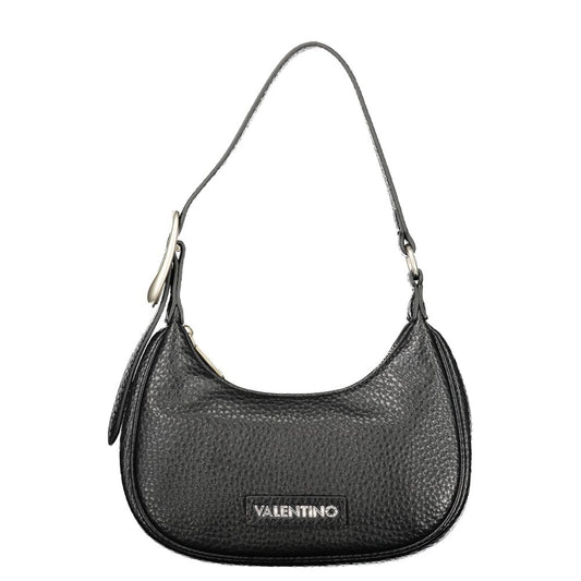 Black Polyurethane Women Shoulder Bag