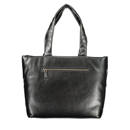 Black Polyurethane Women's Handbag