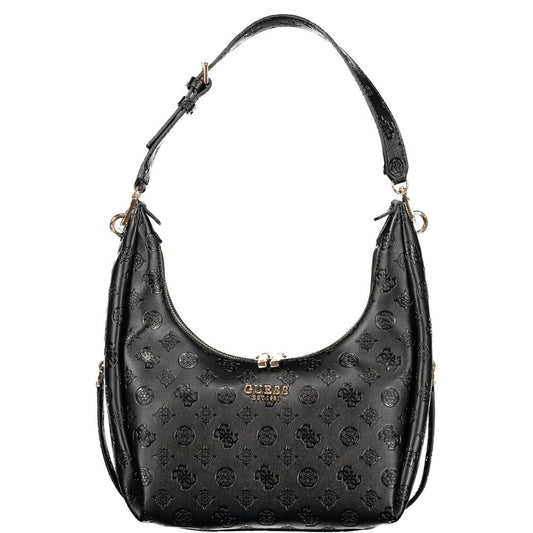 Black Polyurethane Women's Handbag