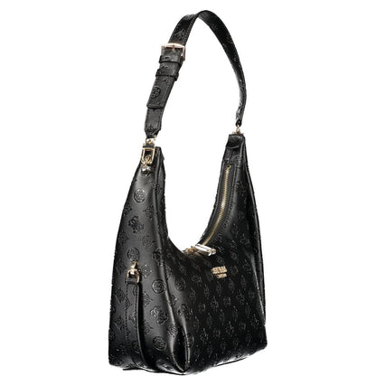 Black Polyurethane Women's Handbag
