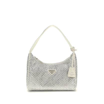 White Viscose Shoulder Bag
