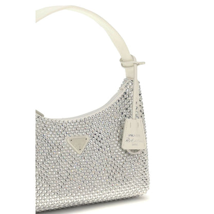 White Viscose Shoulder Bag