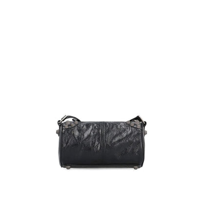 Black Lamb Leather Shoulder Bag