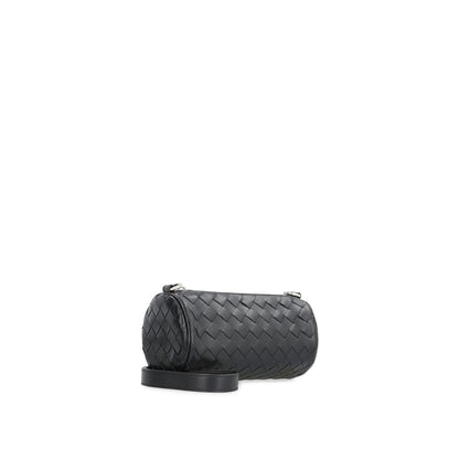 Black Calfskin Shoulder Bag