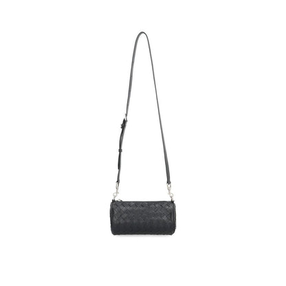 Black Calfskin Shoulder Bag