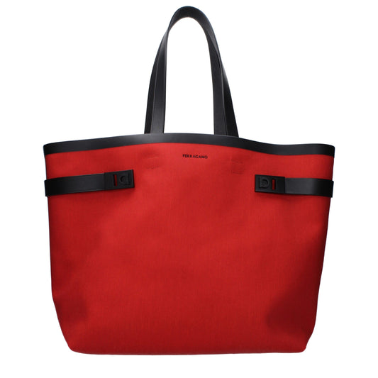 Red Fabric Shoulder Bag