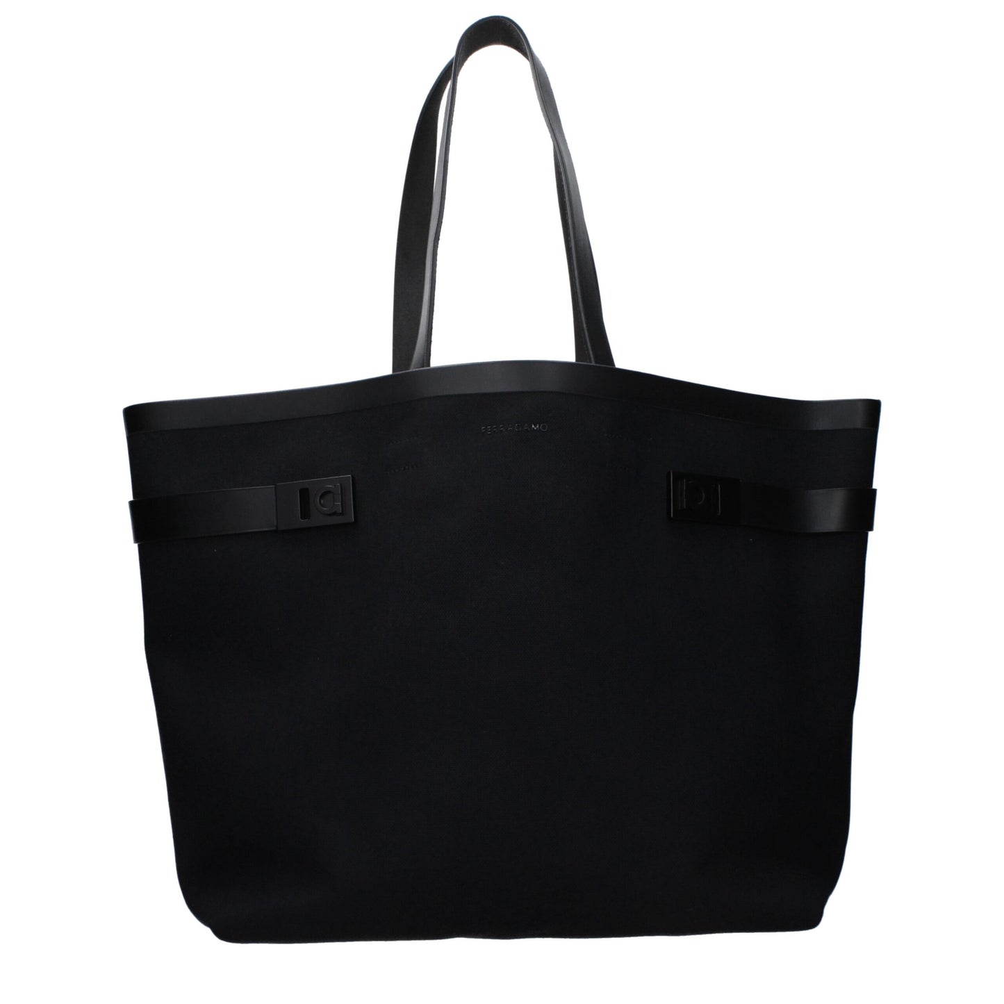 Black Fabric Shoulder Bag