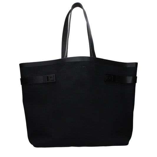 Black Fabric Shoulder Bag