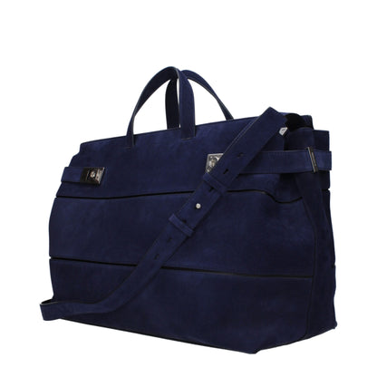 Blue Leather Handbag