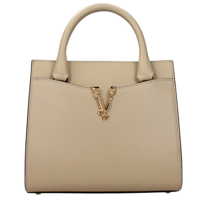 Beige Leather Handbag