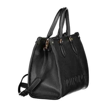 Black Polyurethane Women Handbag